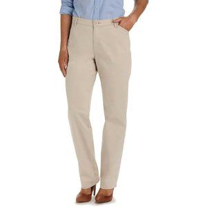 Lee Women's Effortless Wash & Wear Straight Leg Flax 20W Medium